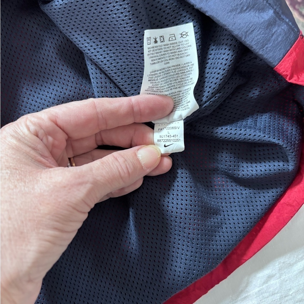 Nike Men’s Archive Half Zip Anorak / Track Jacket Red/Navy/White Size Large - Picture 13 of 16
